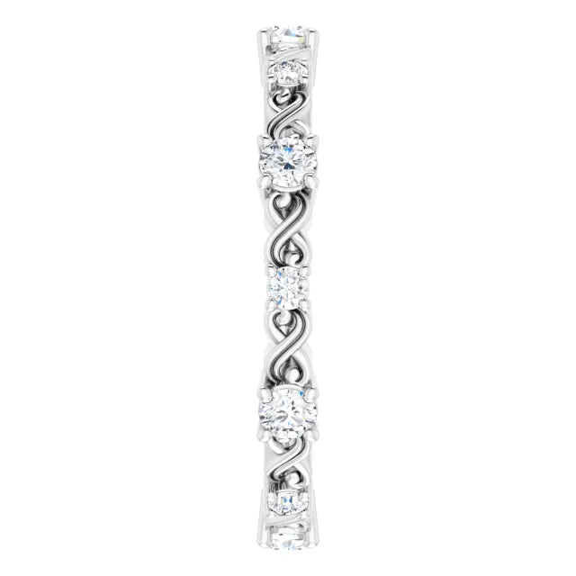Moissanite Anniversary Band