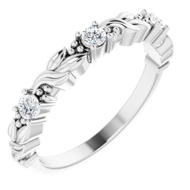 Moissanite Anniversary Band