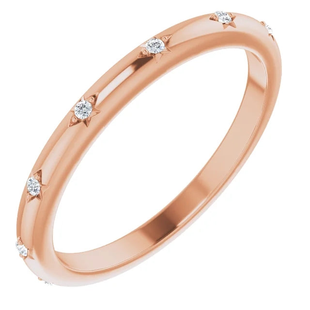 Round Brilliant Moissanite Eternity Band