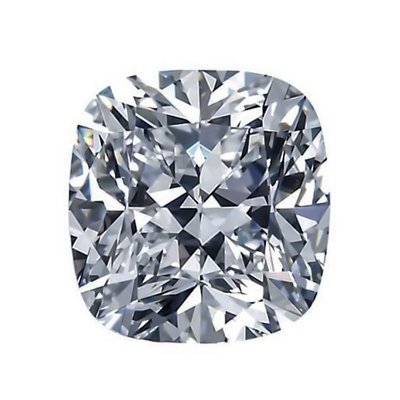 Crushed Ice Cushion Cut Moissanite I Heart Moissanites