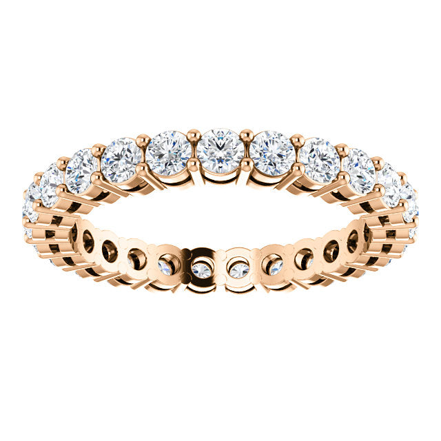 Round Brilliant Moissanite Eternity Band