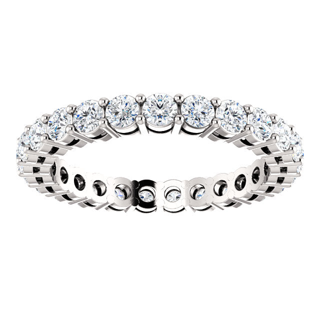 Round Brilliant Moissanite Eternity Band