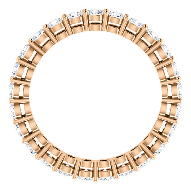 Round Brilliant Moissanite Eternity Band
