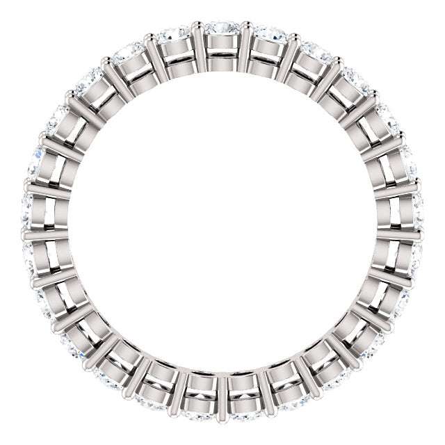 Round Brilliant Moissanite Eternity Band