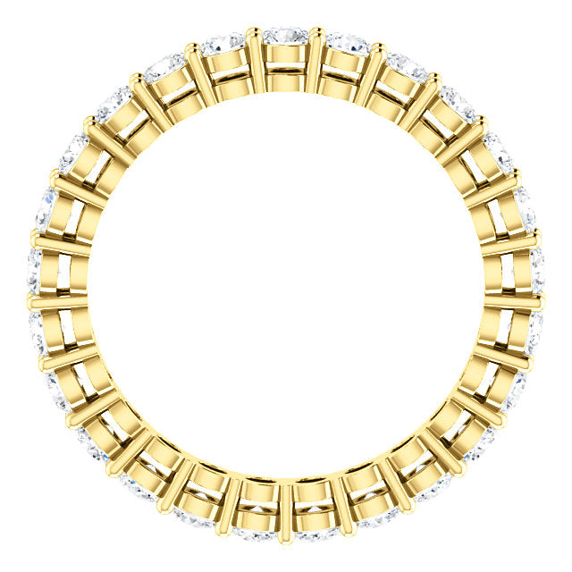 Round Brilliant Moissanite Eternity Band