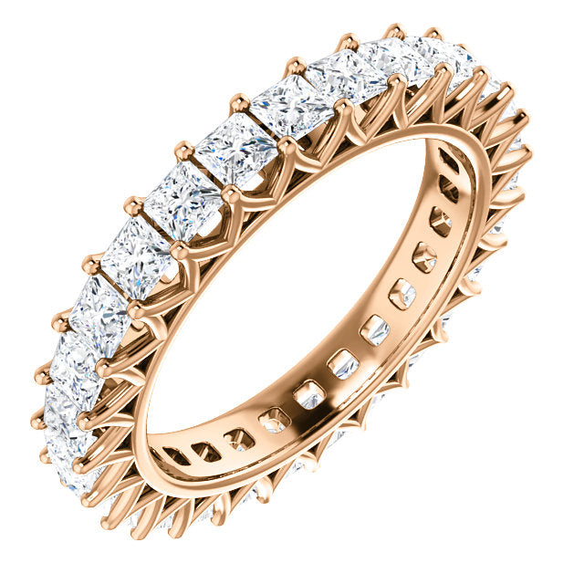 2.85ct Princess Moissanite Eternity Band