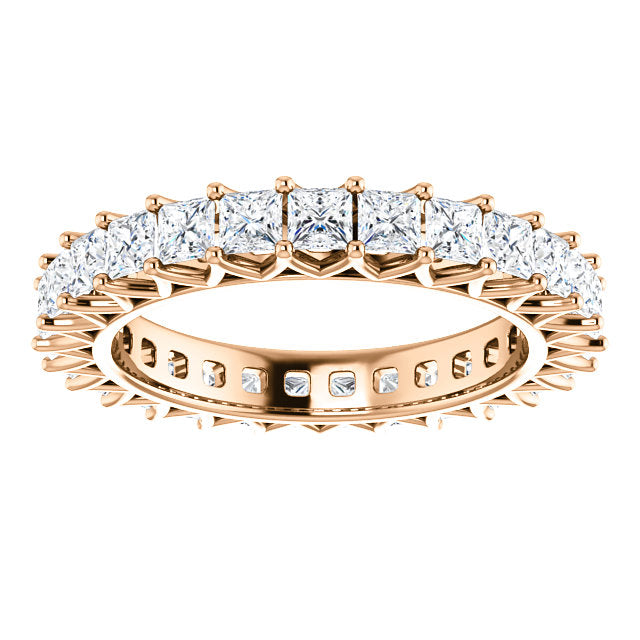 2.85ct Princess Moissanite Eternity Band