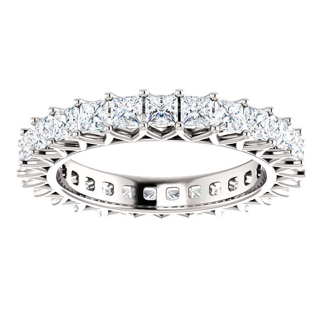 2.85ct Princess Moissanite Eternity Band