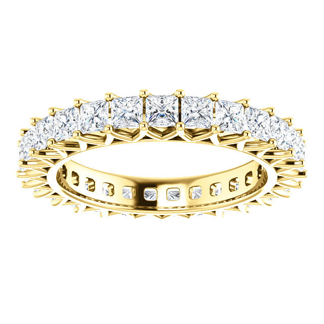 2.85ct Princess Moissanite Eternity Band