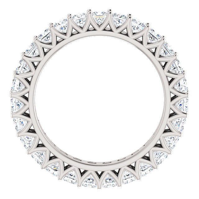 2.85ct Princess Moissanite Eternity Band