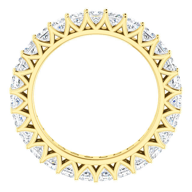 2.85ct Princess Moissanite Eternity Band