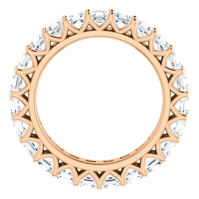 4.60ct Asscher Moissanite Eternity Band - I Heart Moissanites
