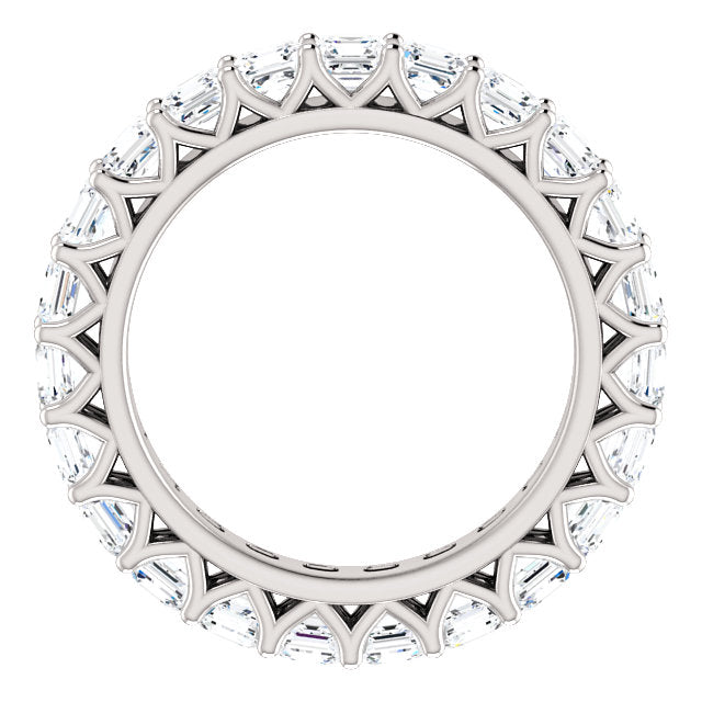 4.60ct Asscher Moissanite Eternity Band - I Heart Moissanites