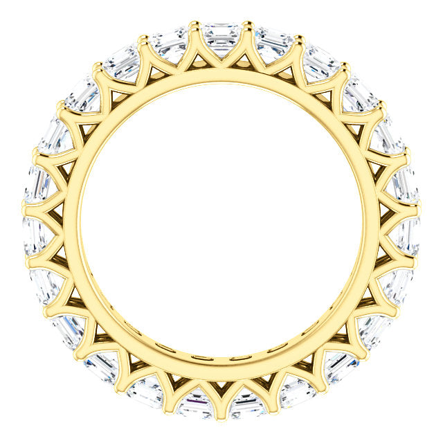 4.60ct Asscher Moissanite Eternity Band - I Heart Moissanites