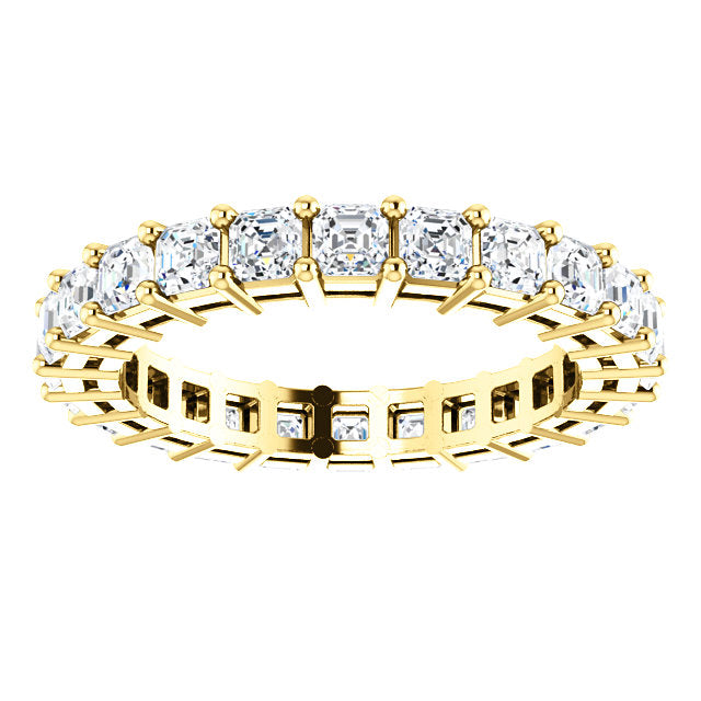 3.15ct Asscher Moissanite Eternity Band - I Heart Moissanites