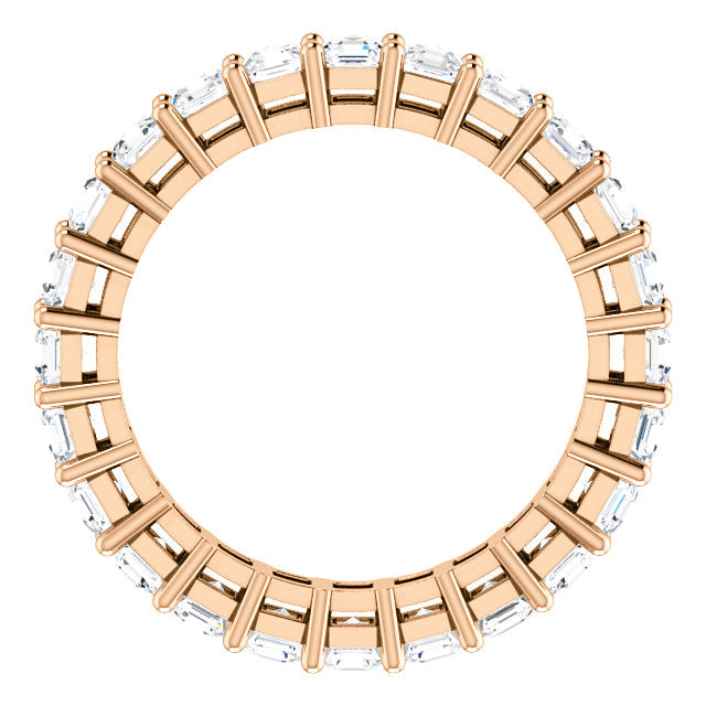 3.15ct Asscher Moissanite Eternity Band - I Heart Moissanites