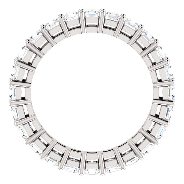 3.15ct Asscher Moissanite Eternity Band - I Heart Moissanites