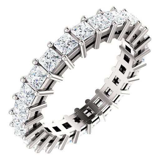 3.75ct Princess Moissanite Eternity Band - I Heart Moissanites