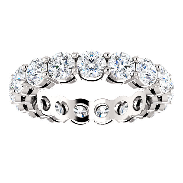 4.25ct Round Brilliant Moissanite Eternity Band - I Heart Moissanites
