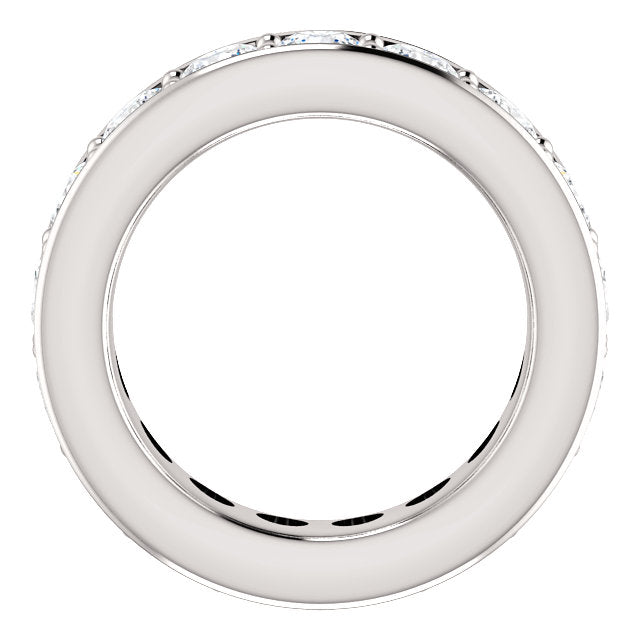 5.10ct Round Brilliant Channel Set Moissanite Eternity Band - I Heart Moissanites