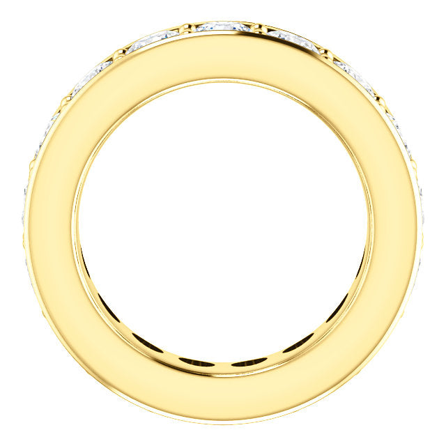 5.10ct Round Brilliant Channel Set Moissanite Eternity Band - I Heart Moissanites