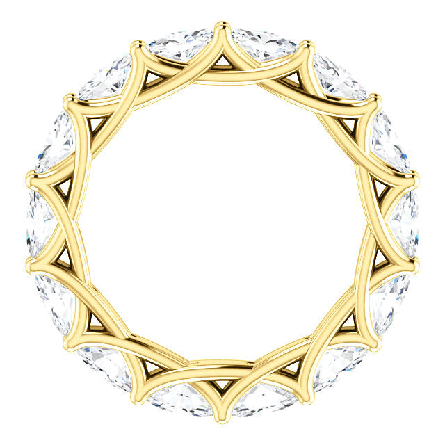 4.20ct Oval Moissanite Eternity Band - I Heart Moissanites