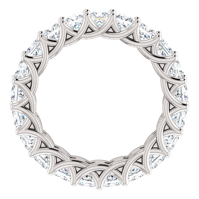 6.30ct Princess Moissanite Eternity Band - I Heart Moissanites