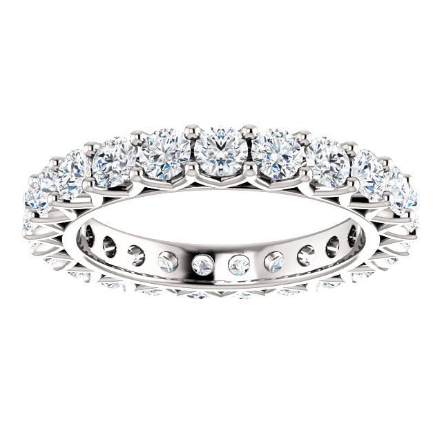 2.30ct Round Brilliant Moissanite Eternity Band - I Heart Moissanites