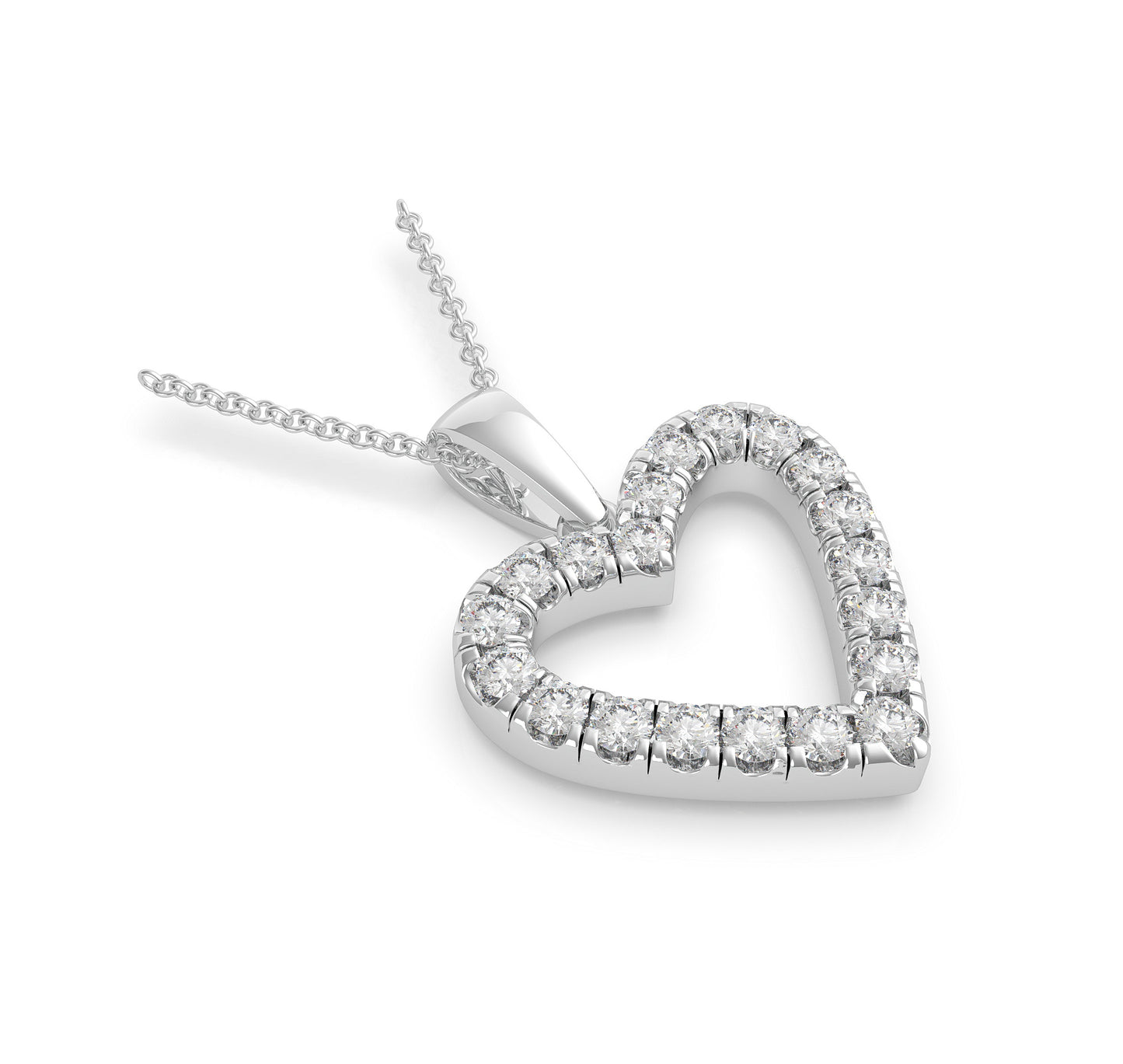 Moissanite Heart Pendant - I Heart Moissanites