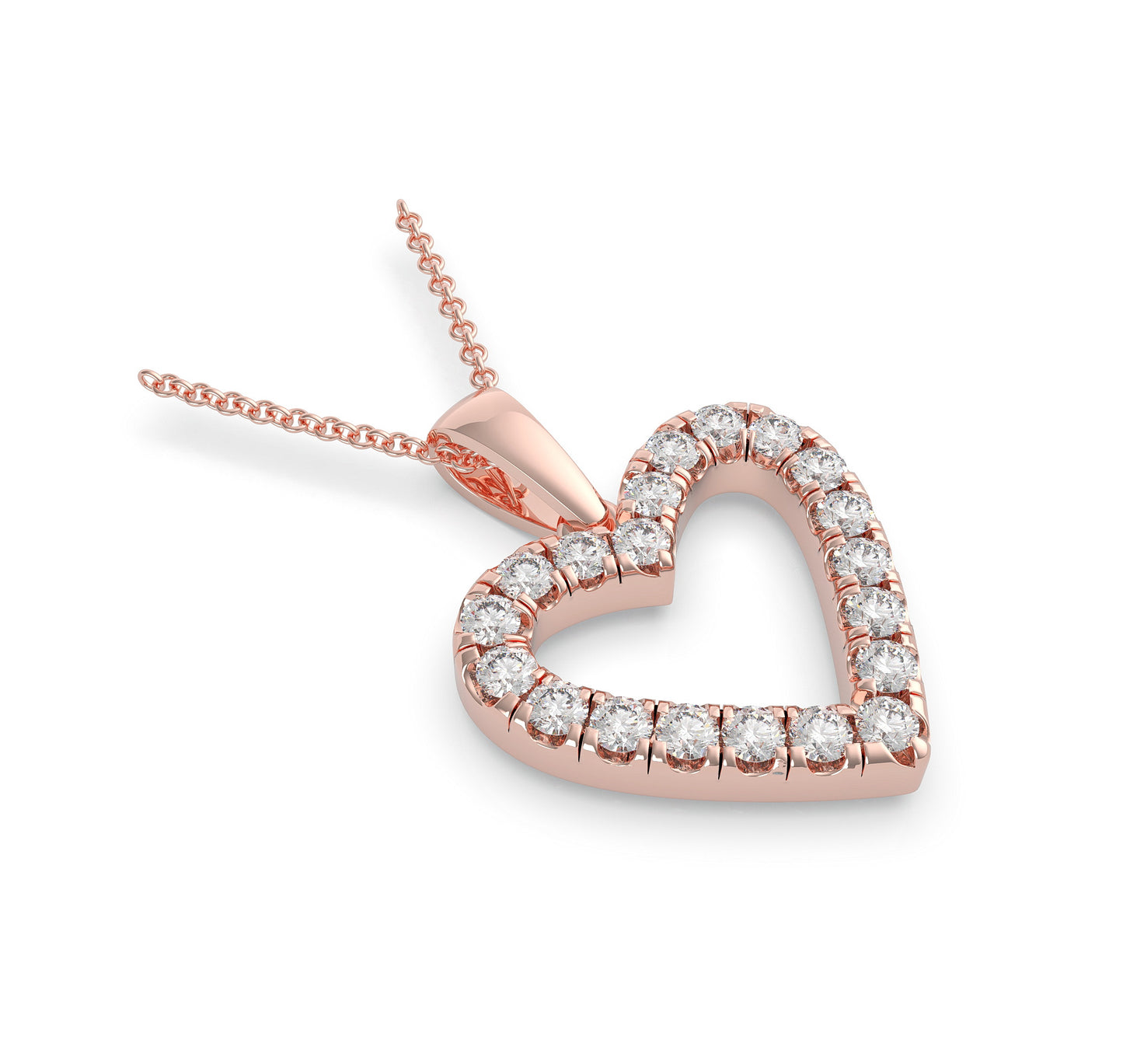 Moissanite Heart Pendant - I Heart Moissanites