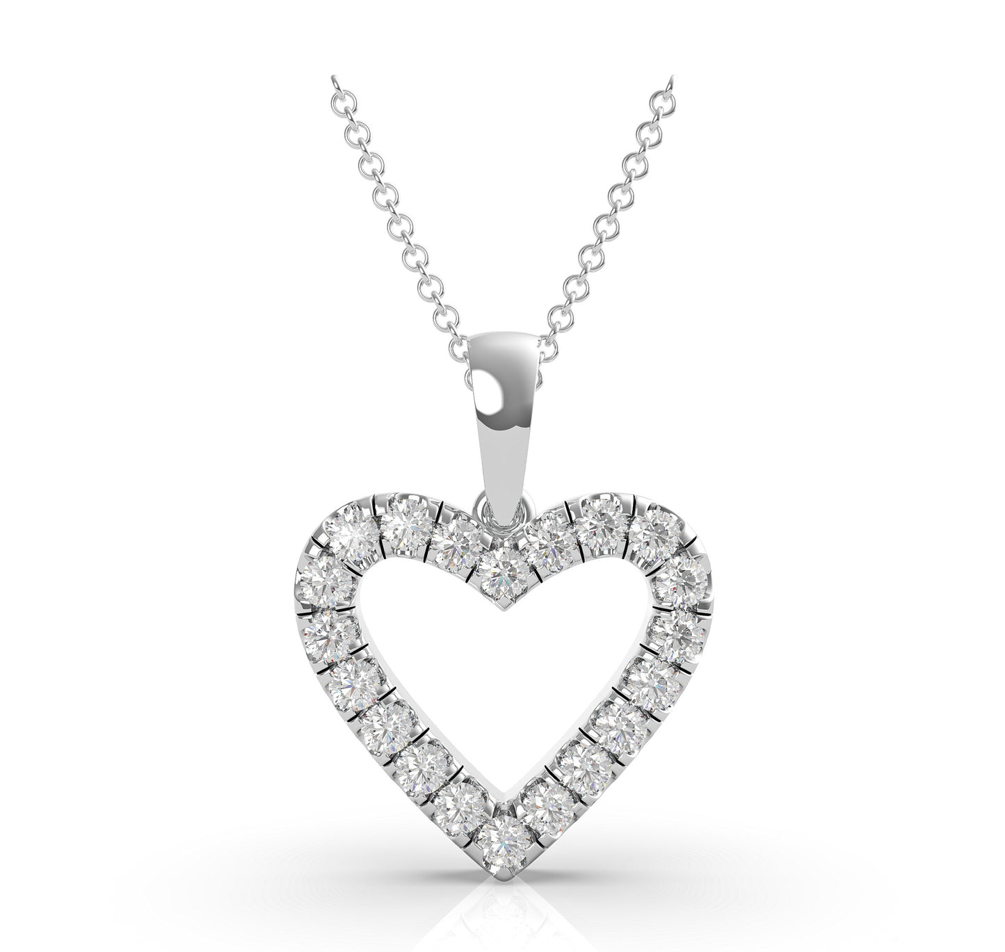 Moissanite Heart Pendant - I Heart Moissanites