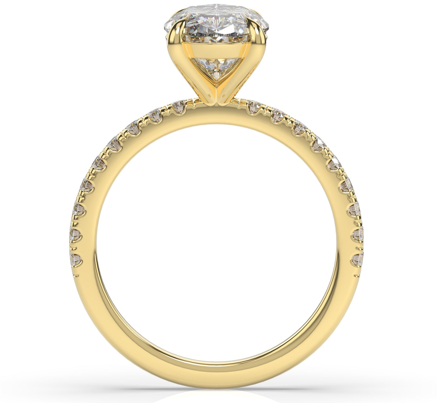 Oval Claw Set Style Engagement Ring