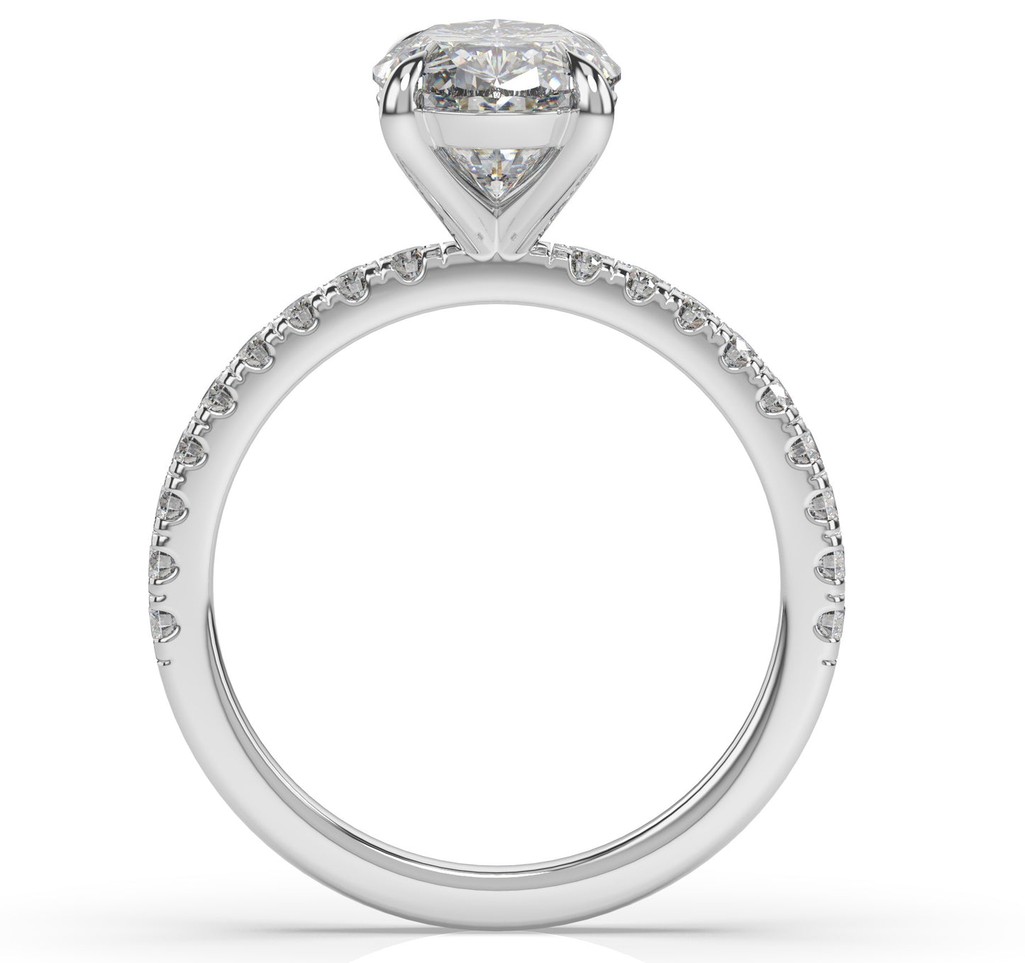Oval Claw Set Style Engagement Ring