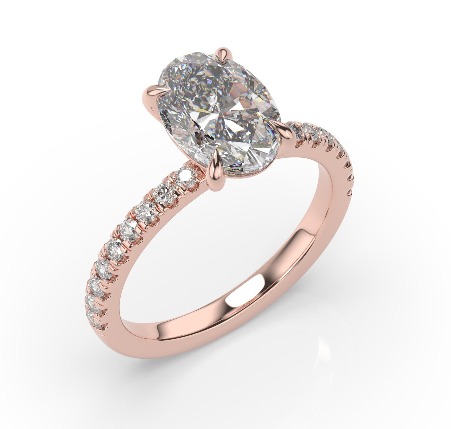 Oval Claw Set Style Engagement Ring