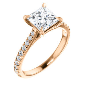 Princess Claw Set Style Engagement Ring - I Heart Moissanites