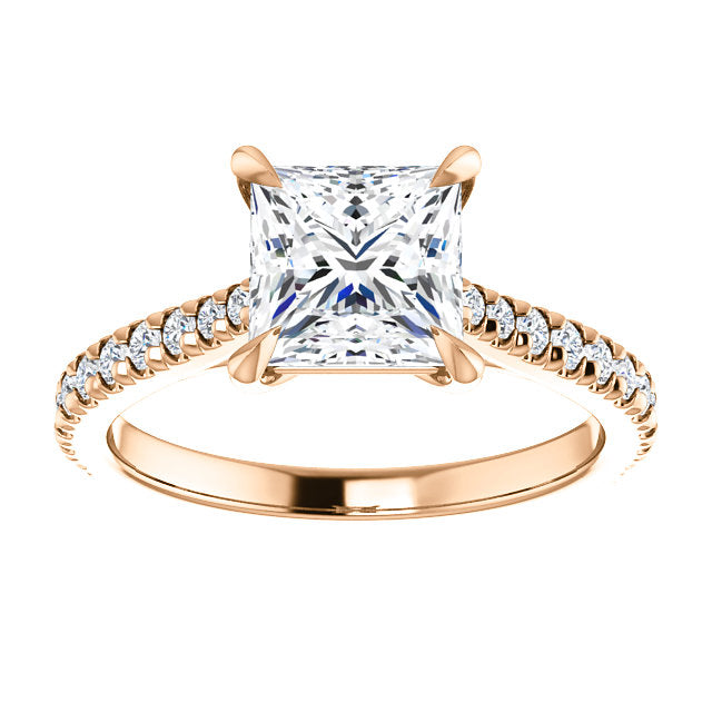 Princess Claw Set Style Engagement Ring - I Heart Moissanites