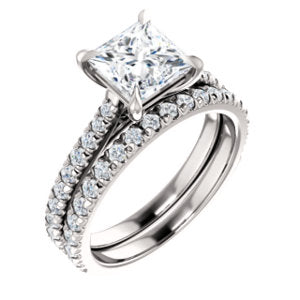 Princess Claw Set Style Engagement Ring - I Heart Moissanites