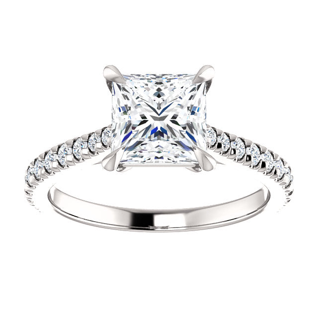 Princess Claw Set Style Engagement Ring - I Heart Moissanites