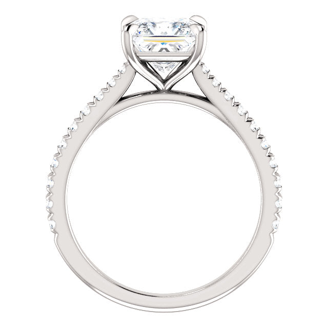 Princess Claw Set Style Engagement Ring - I Heart Moissanites
