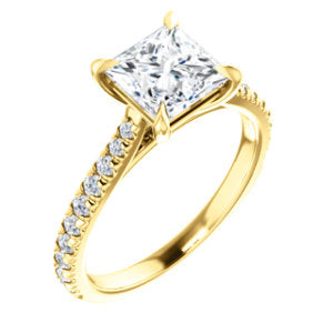 Princess Claw Set Style Engagement Ring - I Heart Moissanites