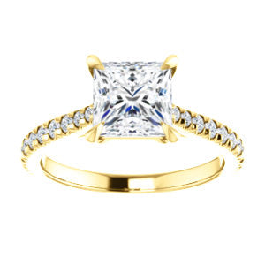 Princess Claw Set Style Engagement Ring - I Heart Moissanites