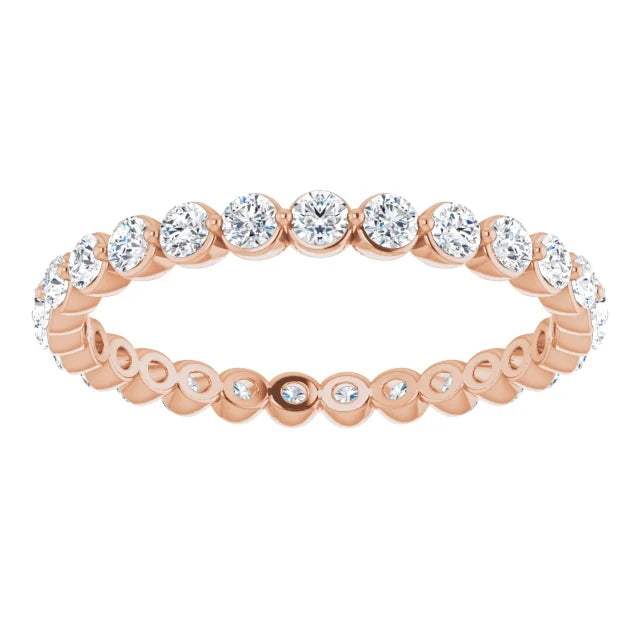 Round Brilliant Moissanite Eternity Band