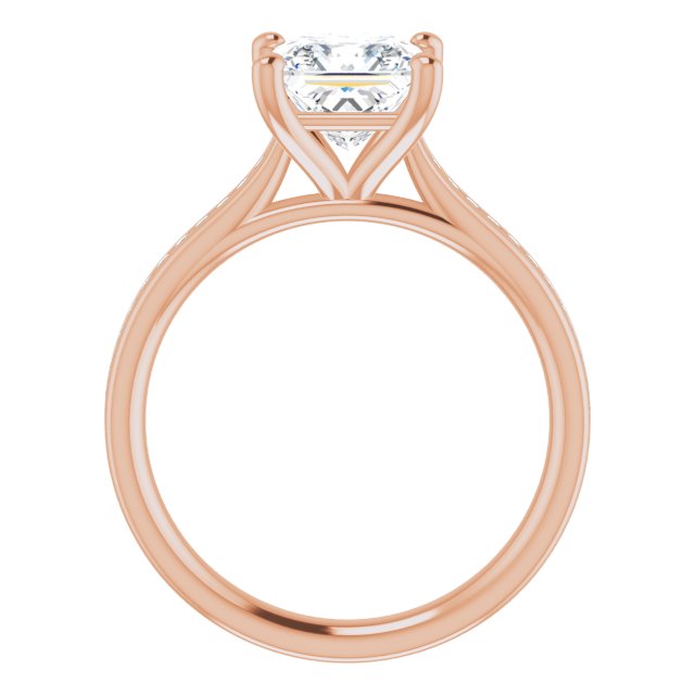 Princess Diamond Band Engagement Ring