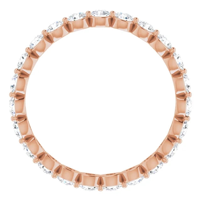 Round Brilliant Moissanite Eternity Band