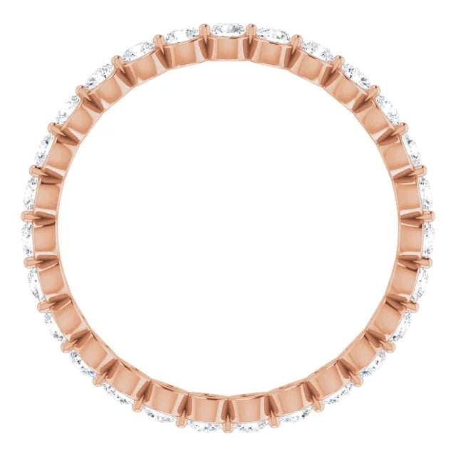 Round Brilliant Moissanite Eternity Band
