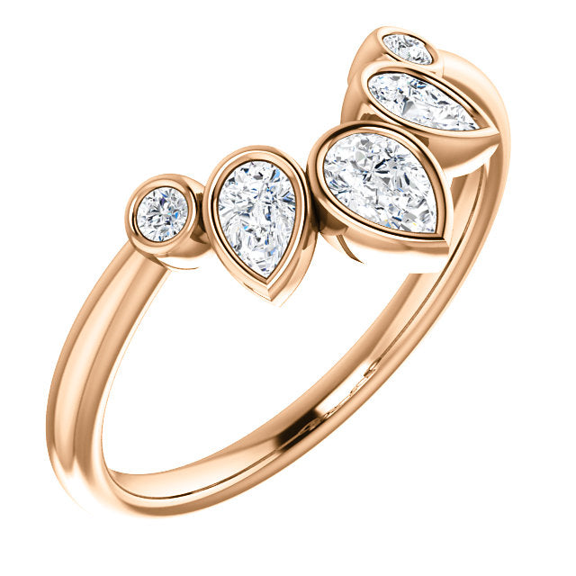 Diamond Contour Wedding Band - I Heart Moissanites