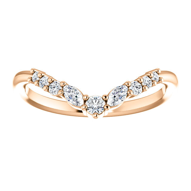 Moissanite Contour Wedding Band - I Heart Moissanites