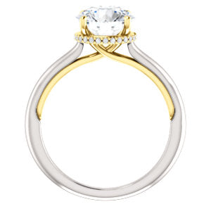 Round Brilliant Solitaire & Hidden Halo Engagement Ring - I Heart Moissanites