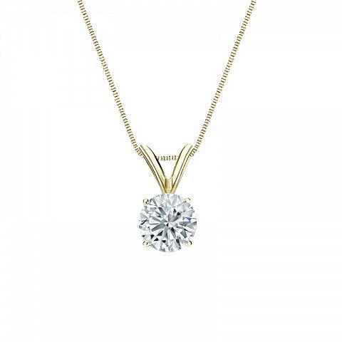 4 Claw Solitaire Pendant - I Heart Moissanites