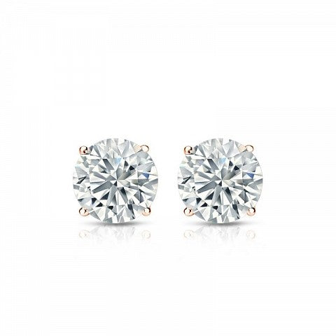 Solitaire Stud Earrings - I Heart Moissanites